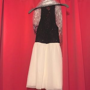 Black and white formal dress